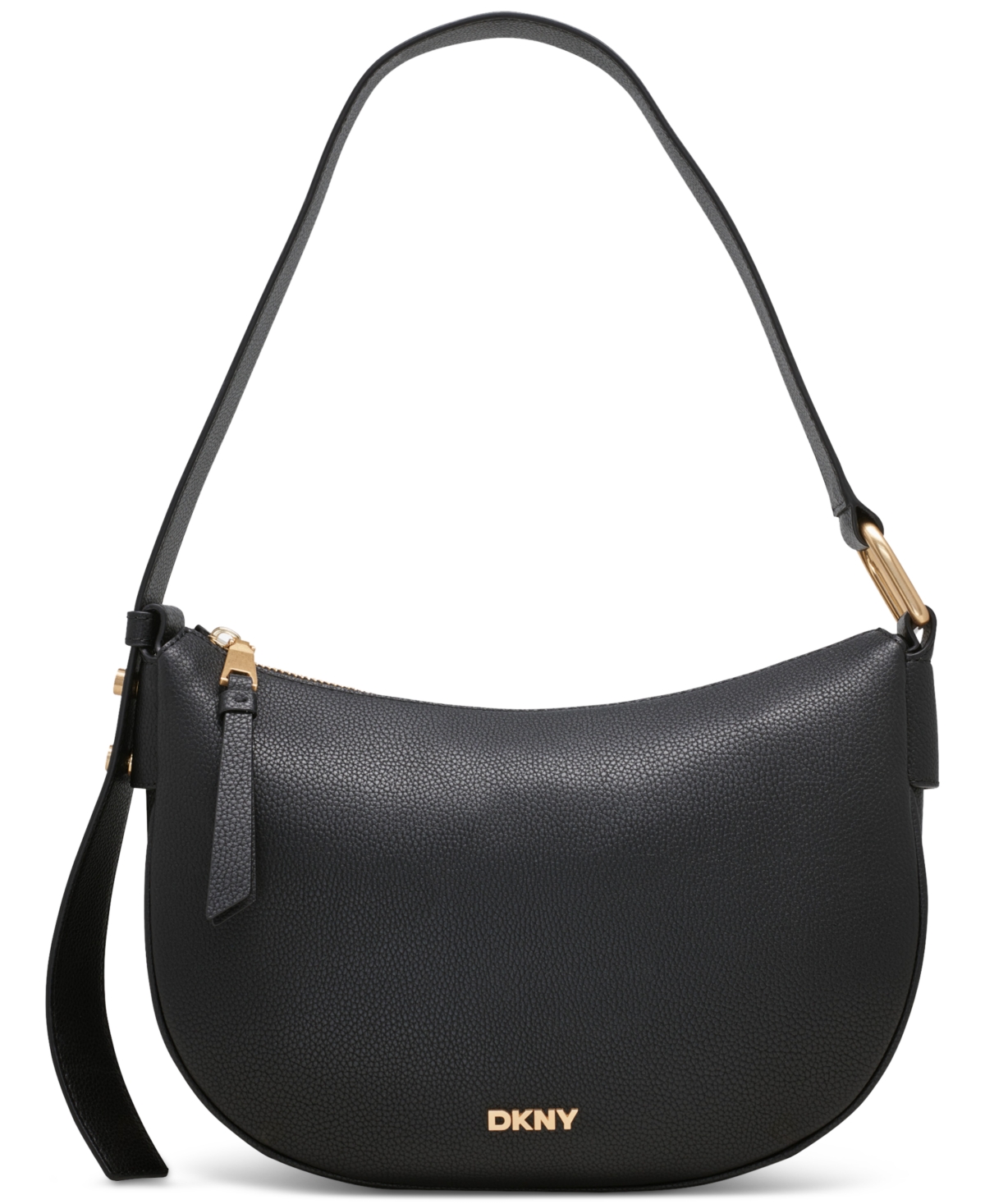 Scarlett Top Zip Shoulder Bag - Blk/gold