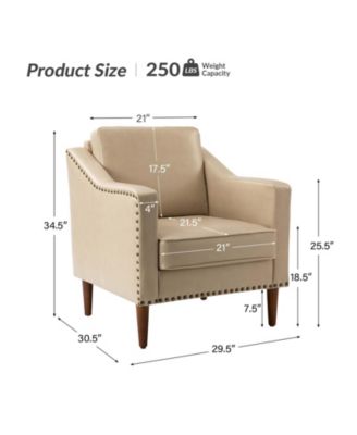 Karena Transitional Armchair with Nailhead Trims