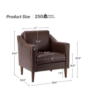 Karena Transitional Armchair with Nailhead Trims