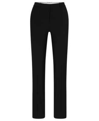 Women's Wool Regular-Fit High-Rise Pants