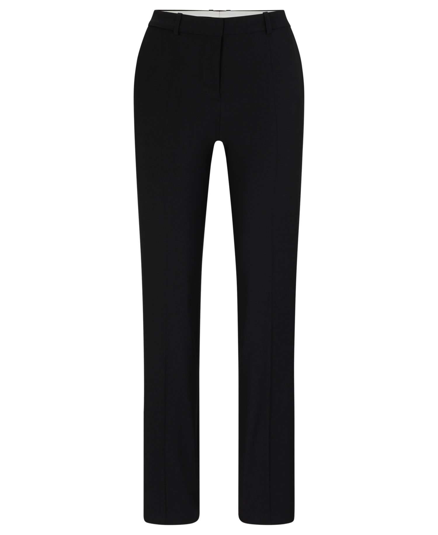 BOSS by Women's Wool Regular-Fit High-Rise Pants