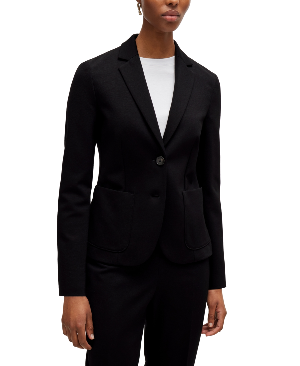 Boss by Hugo Boss Women's Stretch Fabric Extra-Slim-Fit Jacket - Black