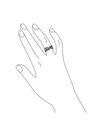 Crossover Statement Criss Cross Two Tone Brown Coffee Pave CZ Statement Band Ring Rose Gold Plated Brass