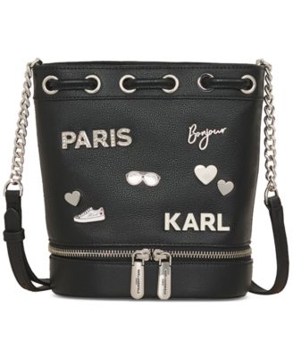 KARL LAGERFELD PARIS - Nantes Small Leather Bucket Bag
