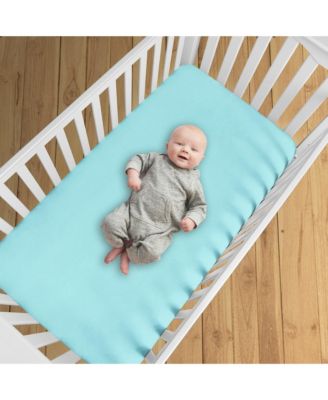 All-in-One Fitted Sheet & Waterproof Cover for 52" x 28" Crib Mattress (2-Pack)