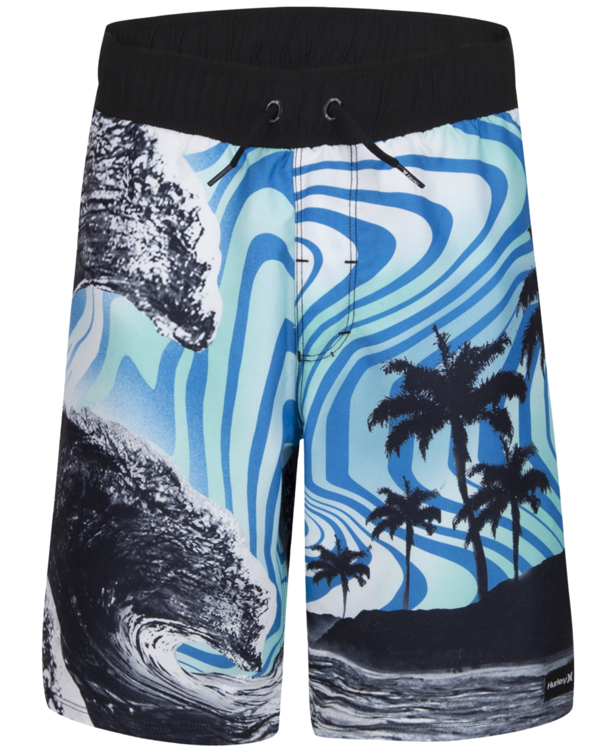 Shop Hurley Big Boys Photoreal Pull-on Swim Shorts In Black