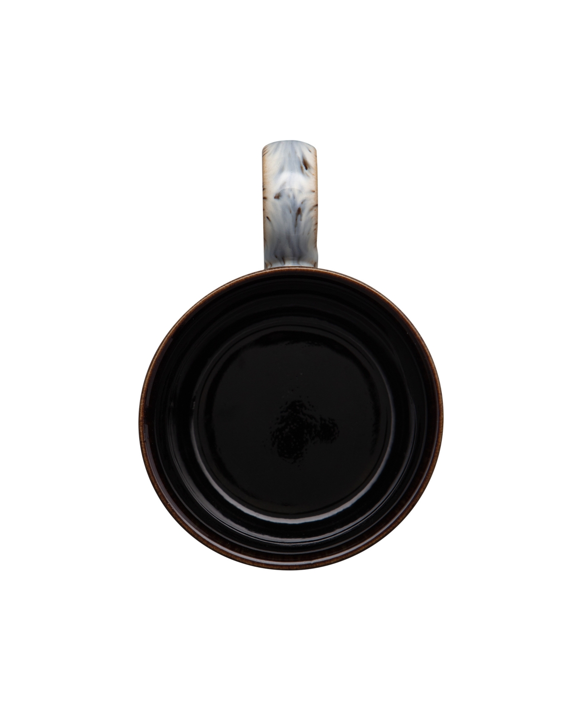Denby Halo Brew Set Of 2 Espresso Cups, Service For 2 In Black,blue