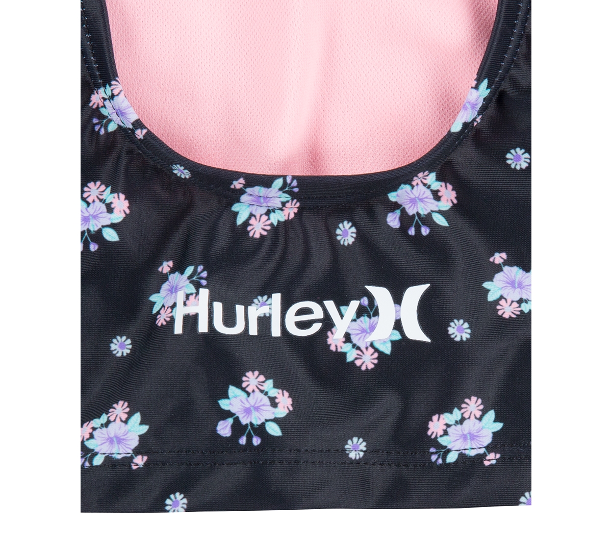 Hurley Big Girls Printed Knot-Detail Tankini Swimsuit, 2 Piece Set - 023Black