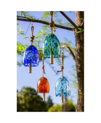 Art Glass Speckle Turquoise Bell Chime
