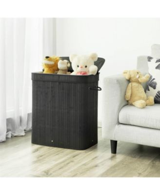 Wicker Laundry Basket with Cotton Handles