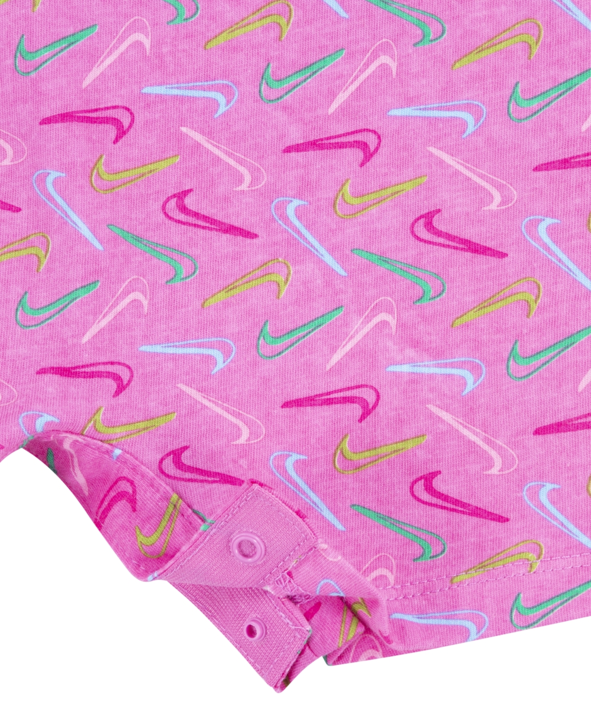 Shop Nike Infant Girls Swoosh Logo Romper In Playful Pink
