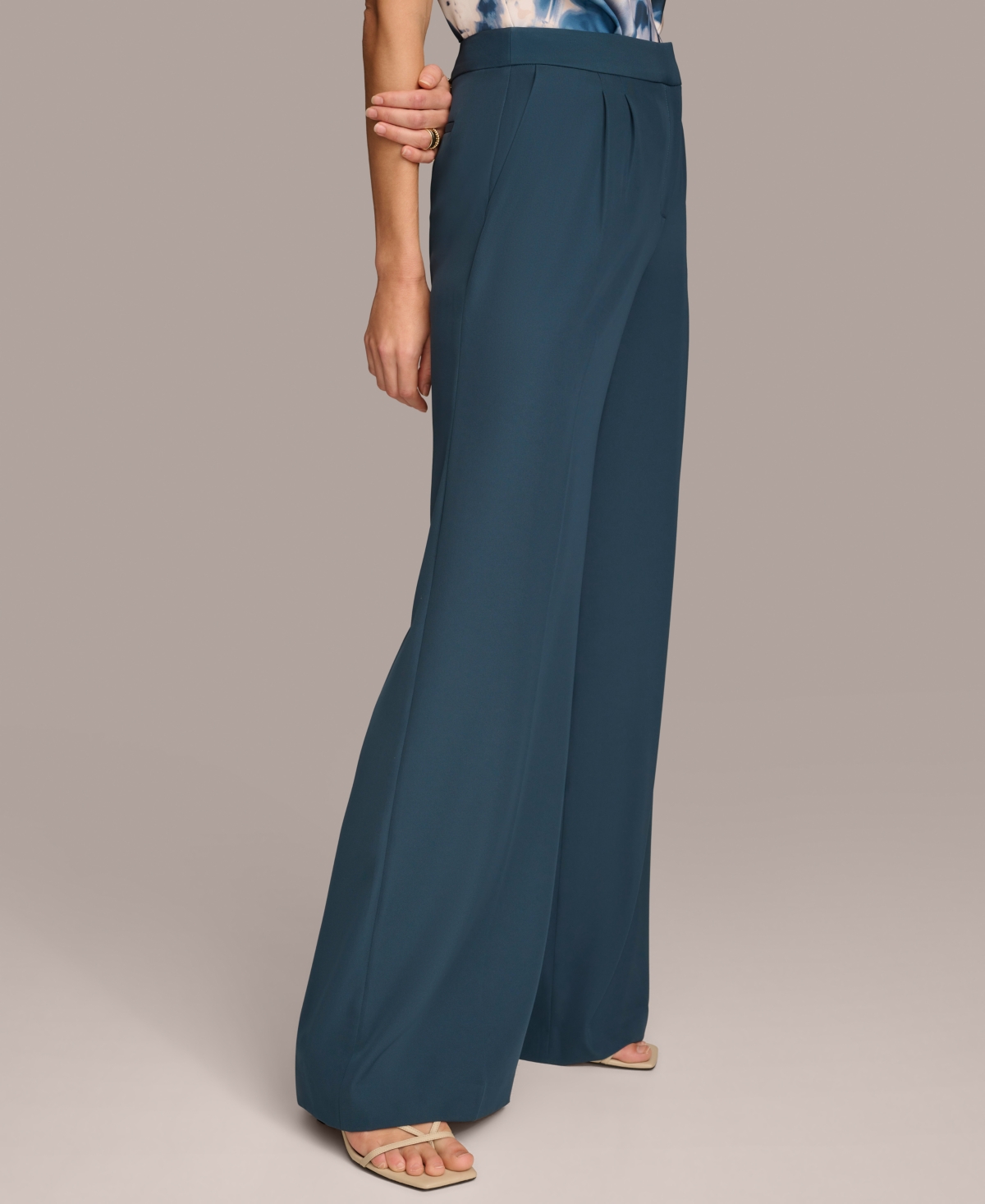 Donna Karan Women's Pleated Wide-Leg Pants