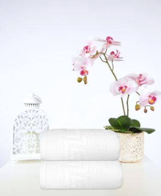 Milos Greek Key 100% Turkish Cotton Hand Towel, 16" x 30"