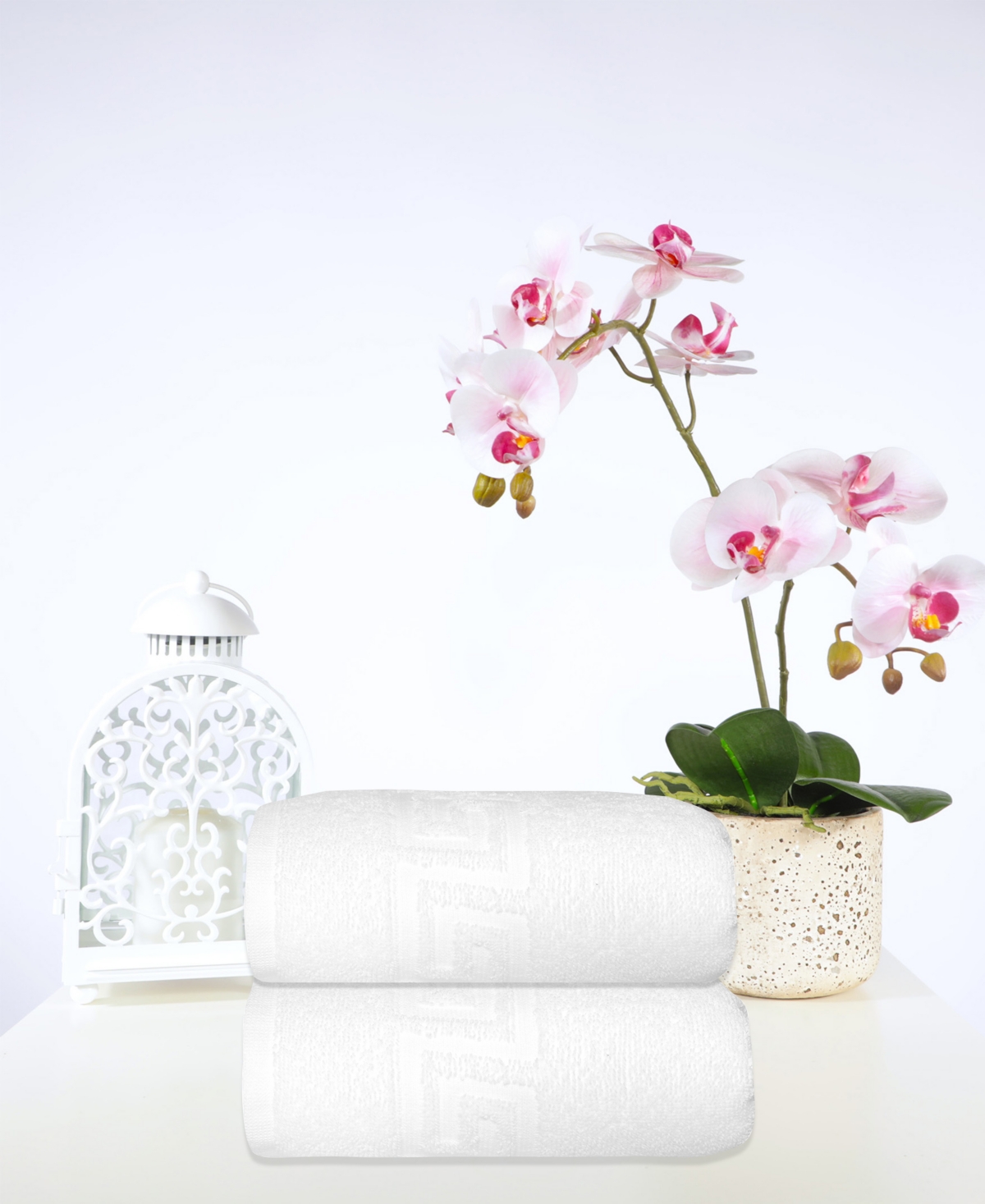 Ozan Premium Home Milos Greek Key 100% Turkish Cotton Towel, 16