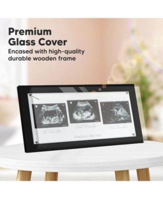 Trio Baby Sonogram Picture Frame, Baby Ultrasound Picture Frames for Baby Nursery, Mom to Be Gifts
