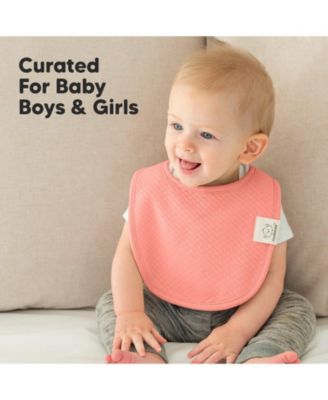 8pk Quin Baby Bibs for Drooling and Teething, Cotton Drool Bibs, Newborn Baby Boys, Baby Girls Bibs