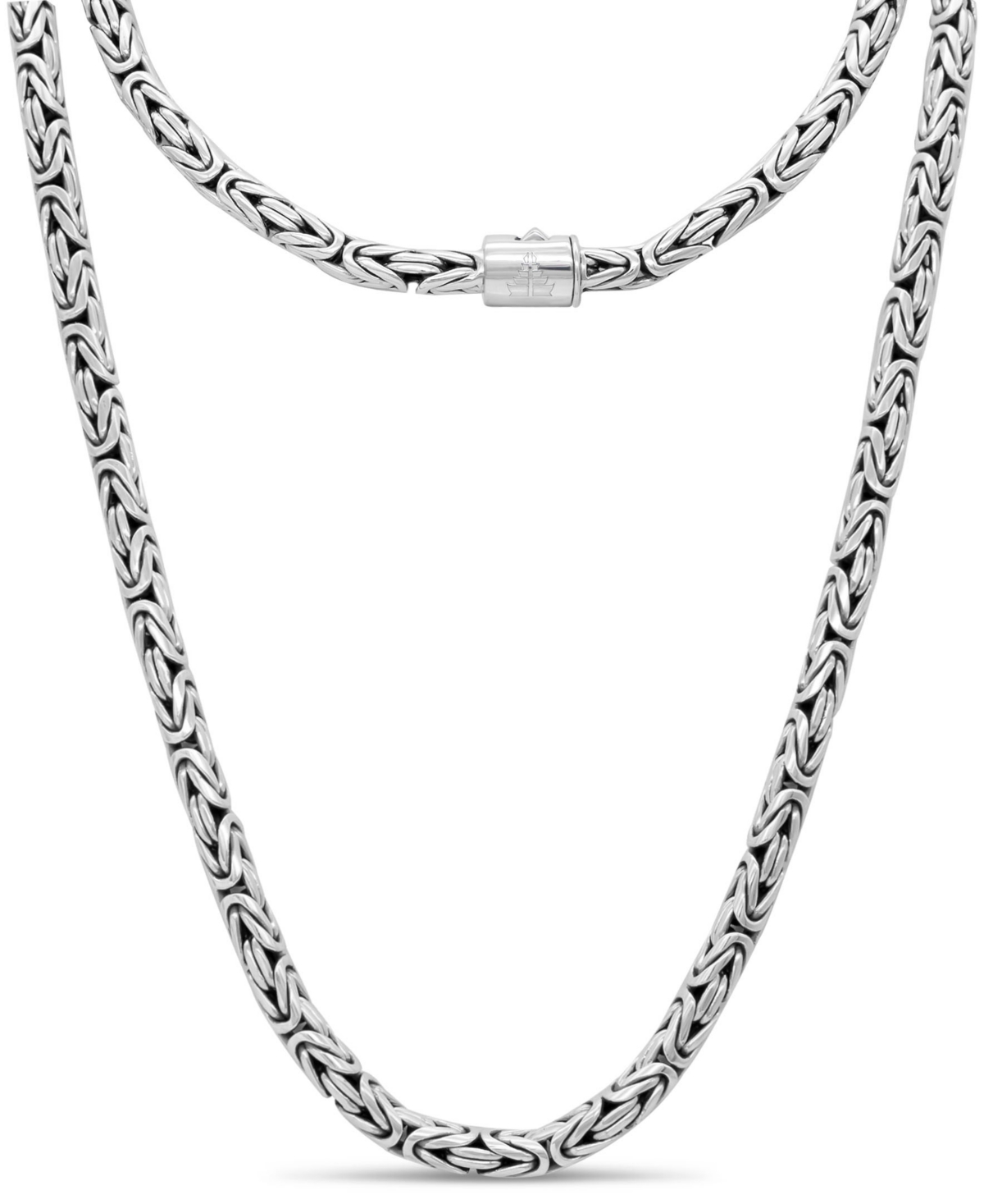 Borobudur Round 5mm Chain Necklace in Sterling Silver - Silver