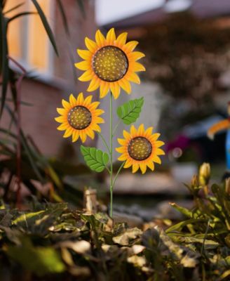 48.25"H Fall Metal Sunflowers Yard Stake