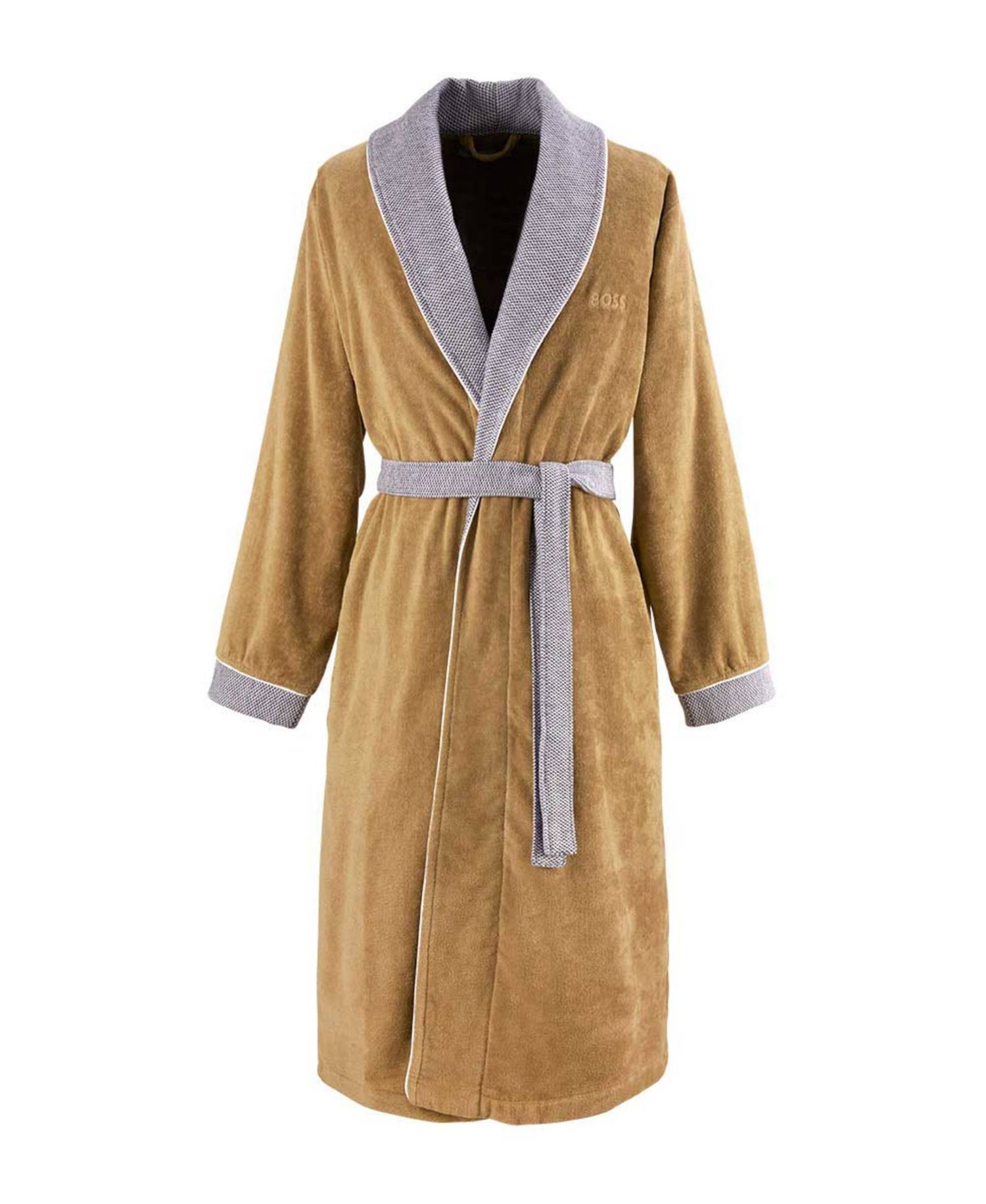 Lord Men's Cotton Velour Shawl Bathrobe