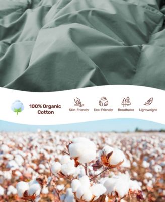 Cotton Goose Down Feather Fiber Comforter, Full/Queen