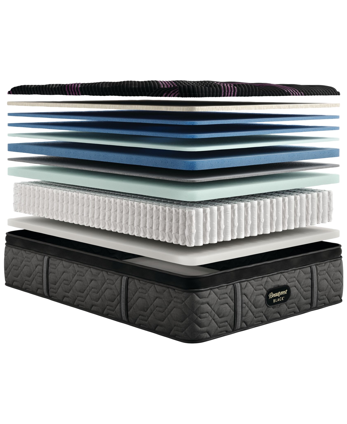 Beautyrest Black Series Two 16.25" Plush Pillowtop Mattress Set In No Color