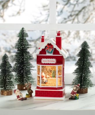 10.5"H Lighted Santa's Workshop Waterglobe