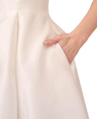 Women's Boat-Neck Fit & Flare Midi Dress