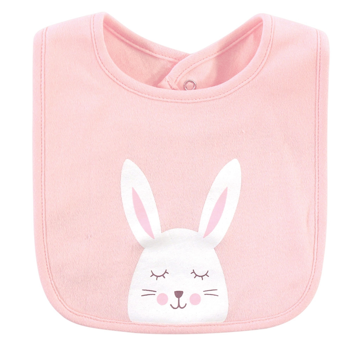 Hudson Baby Infant Girl Cotton Bibs, One Size - Sweet bunny