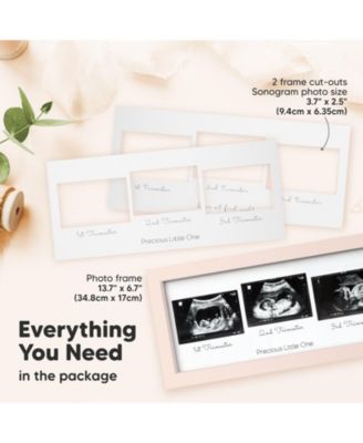 Trio Baby Sonogram Picture Frame, Baby Ultrasound Picture Frames for Baby Nursery, Mom to Be Gifts