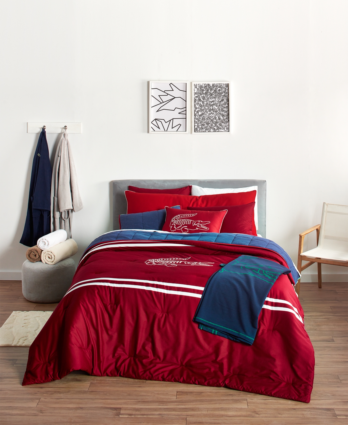 Lacoste Home Big Croc -Pc. Comforter Set