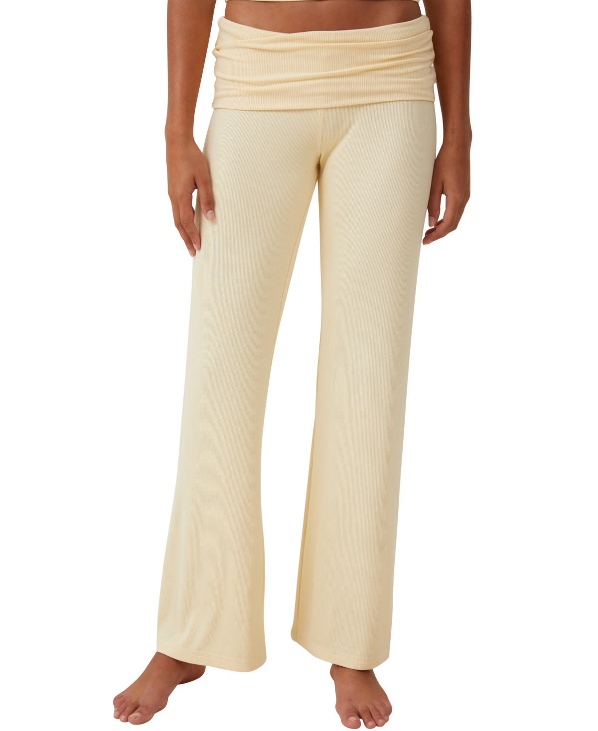 Shop Cotton On Women's Sleep Recovery Roll Waist Pajama Pant In Beige