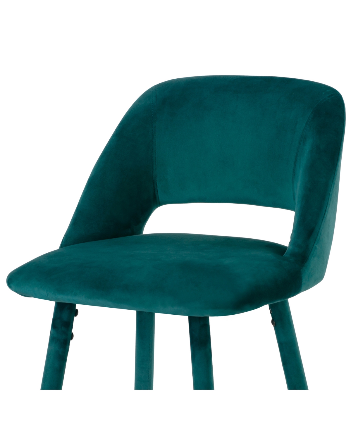 Glamour Home 29.5" Anita Velvet Barstool, Set Of 2 In Blue