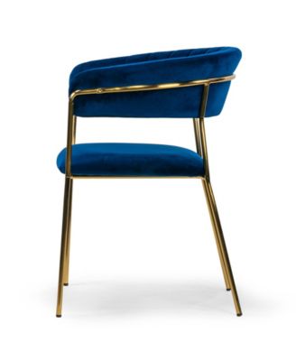 31.5" Anya Fabric, Metal Dining Chair, Set of 2