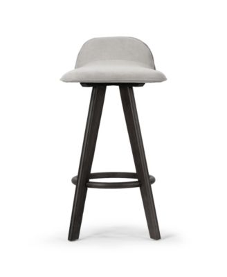 25.98" Asta Rubberwood, Fabric Counter Height Stool, Set of 2