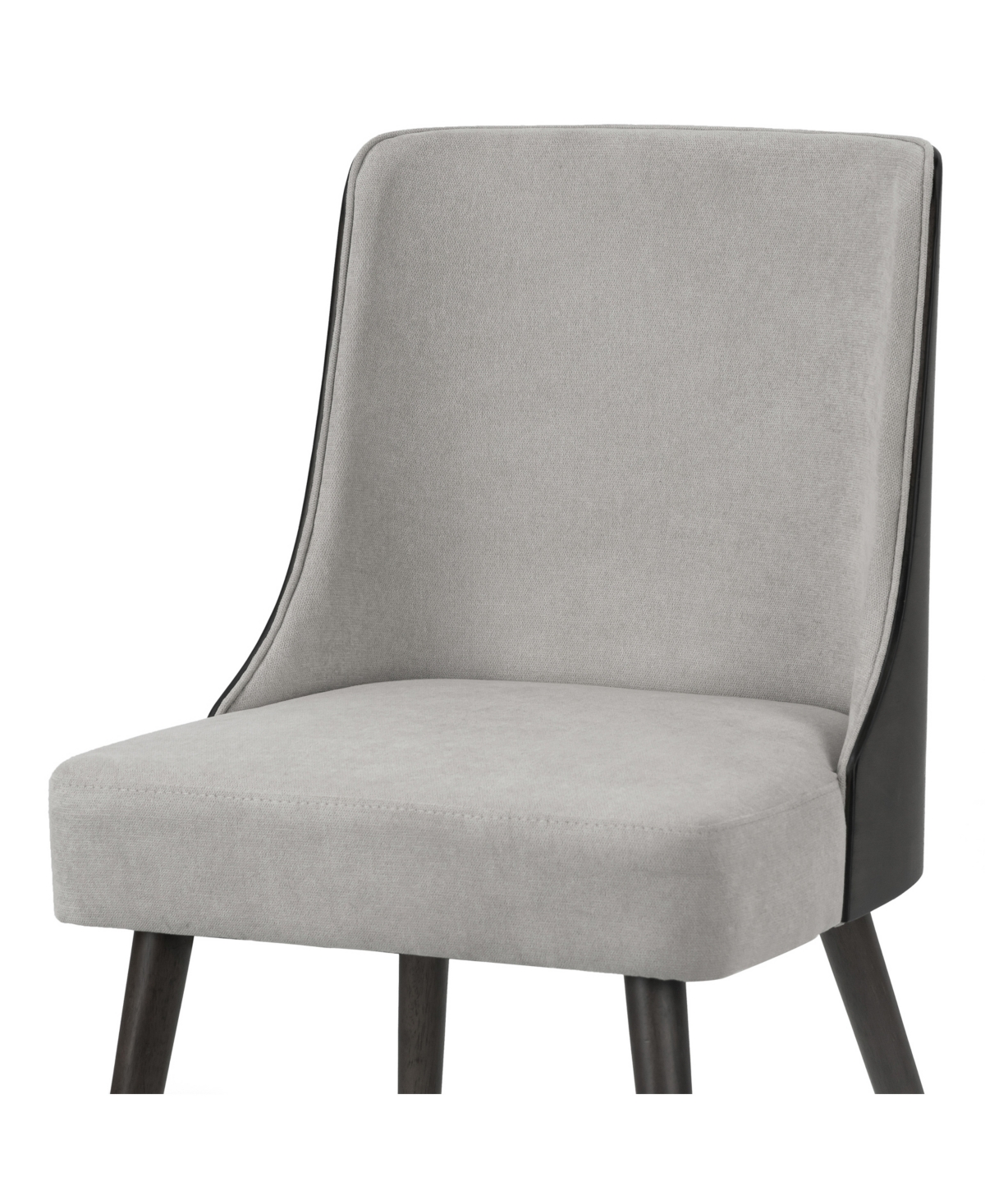 Glamour Home 33.86" Asma Rubberwood, Fabric Dining Chair, Set Of 2 In Grey