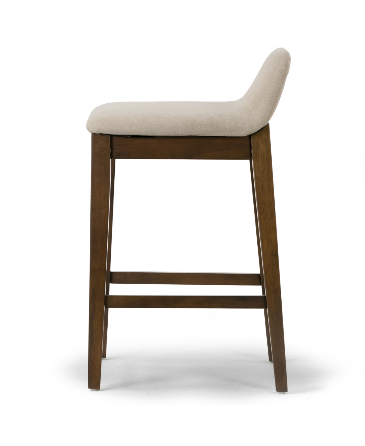 Glamour Home 25" Atia Rubberwood, Fabric Counter Height Stool, Set Of 2 In Multi