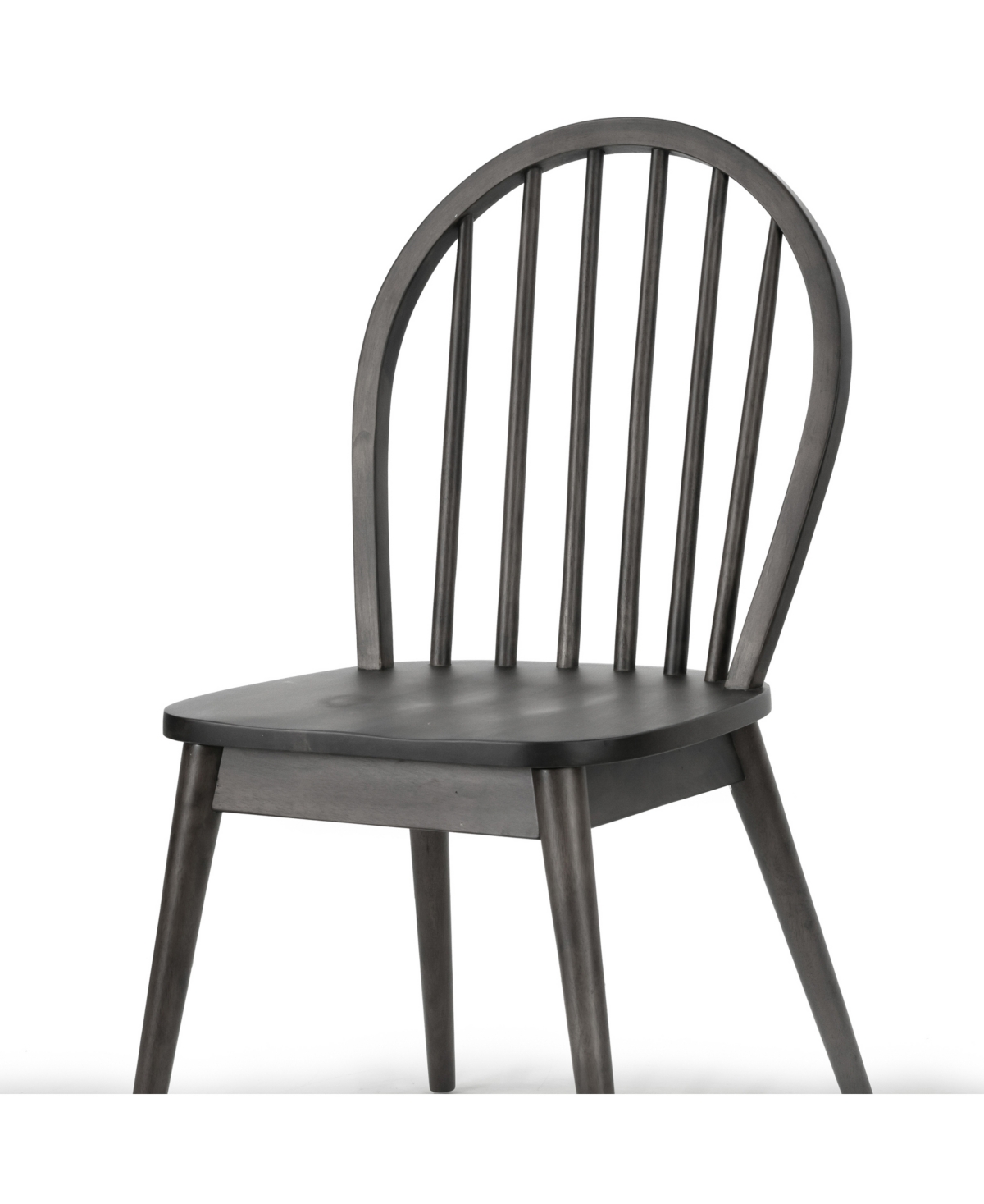 Glamour Home 36.22" Astra Rubberwood Dining Chair, Set Of 2 In Black