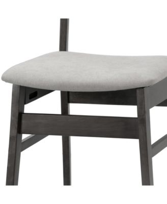 31.3" Auden Rubberwood, Fabric Dining Chair, Set of 2