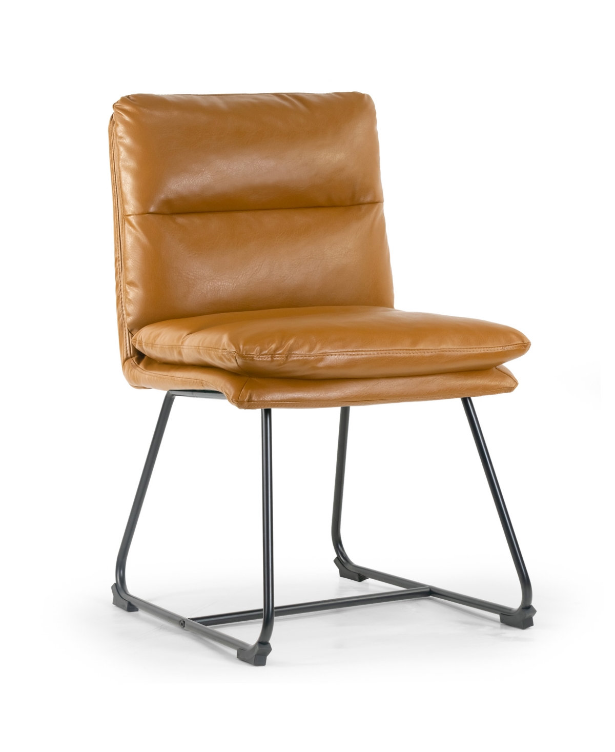 Glamour Home 33" Aulani Iron, Polyester Dining Chair, Set Of 2 In Brown