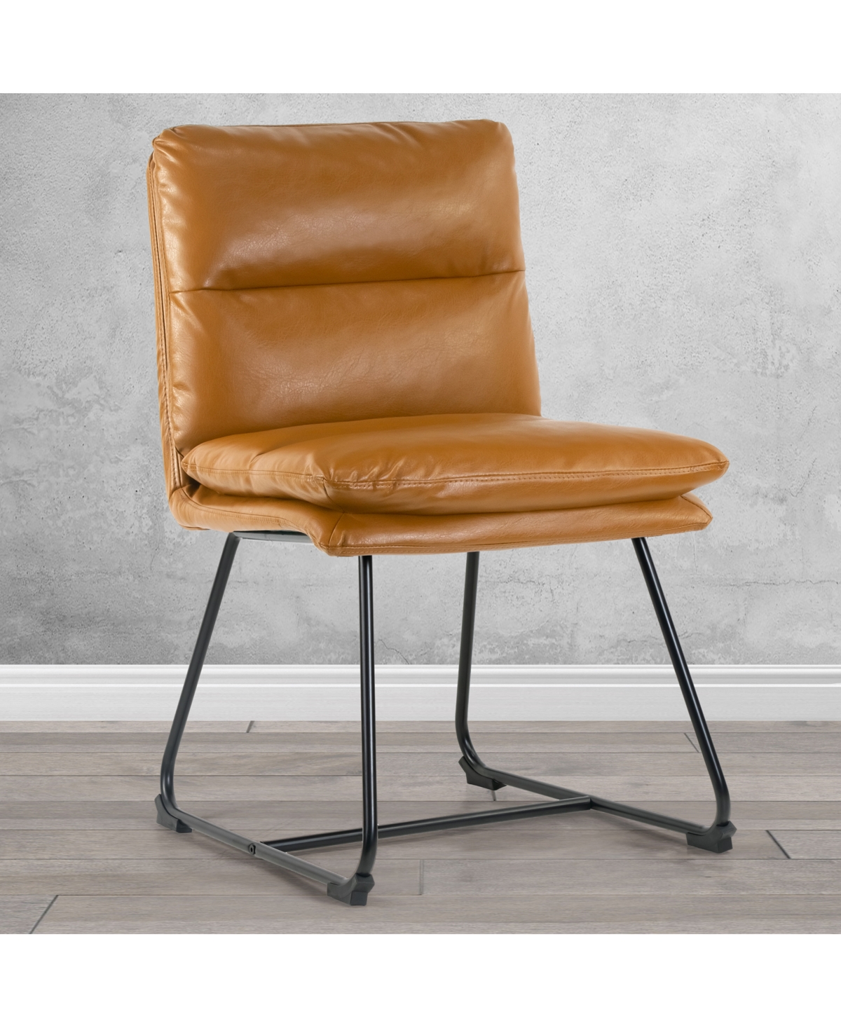 Glamour Home 33" Aulani Iron, Polyester Dining Chair, Set Of 2 In Brown