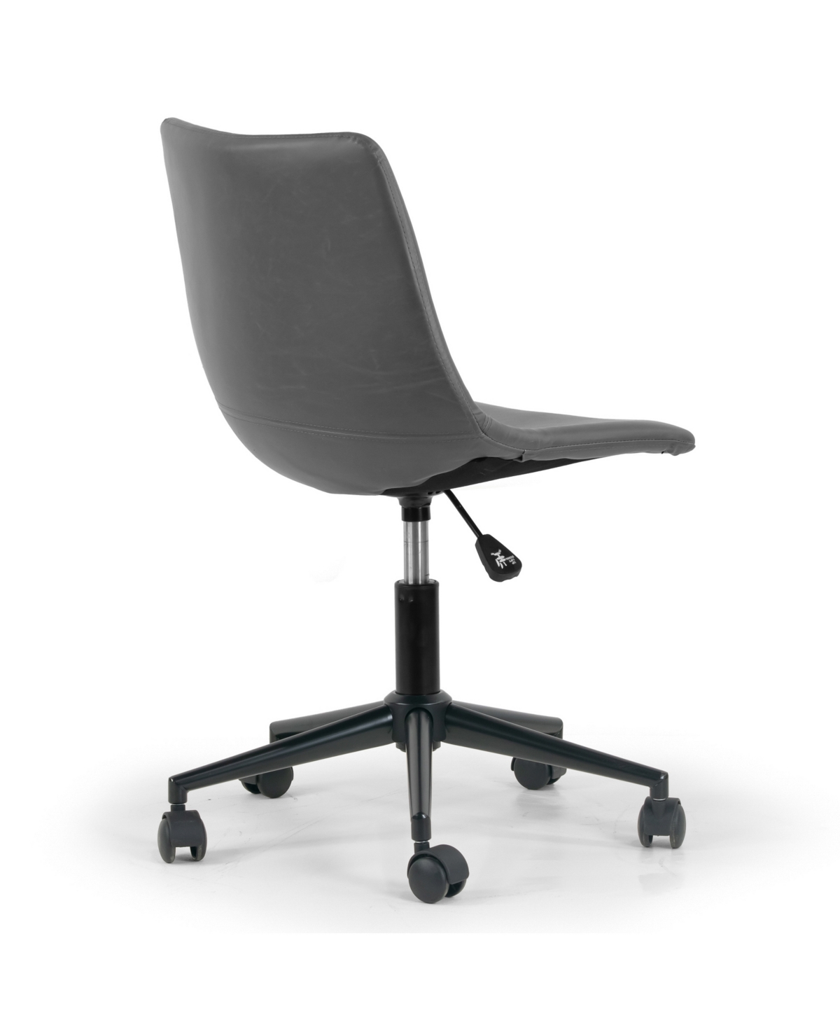 Shop Glamour Home 34" Adan Polyester, Metal Task Chair In Grey