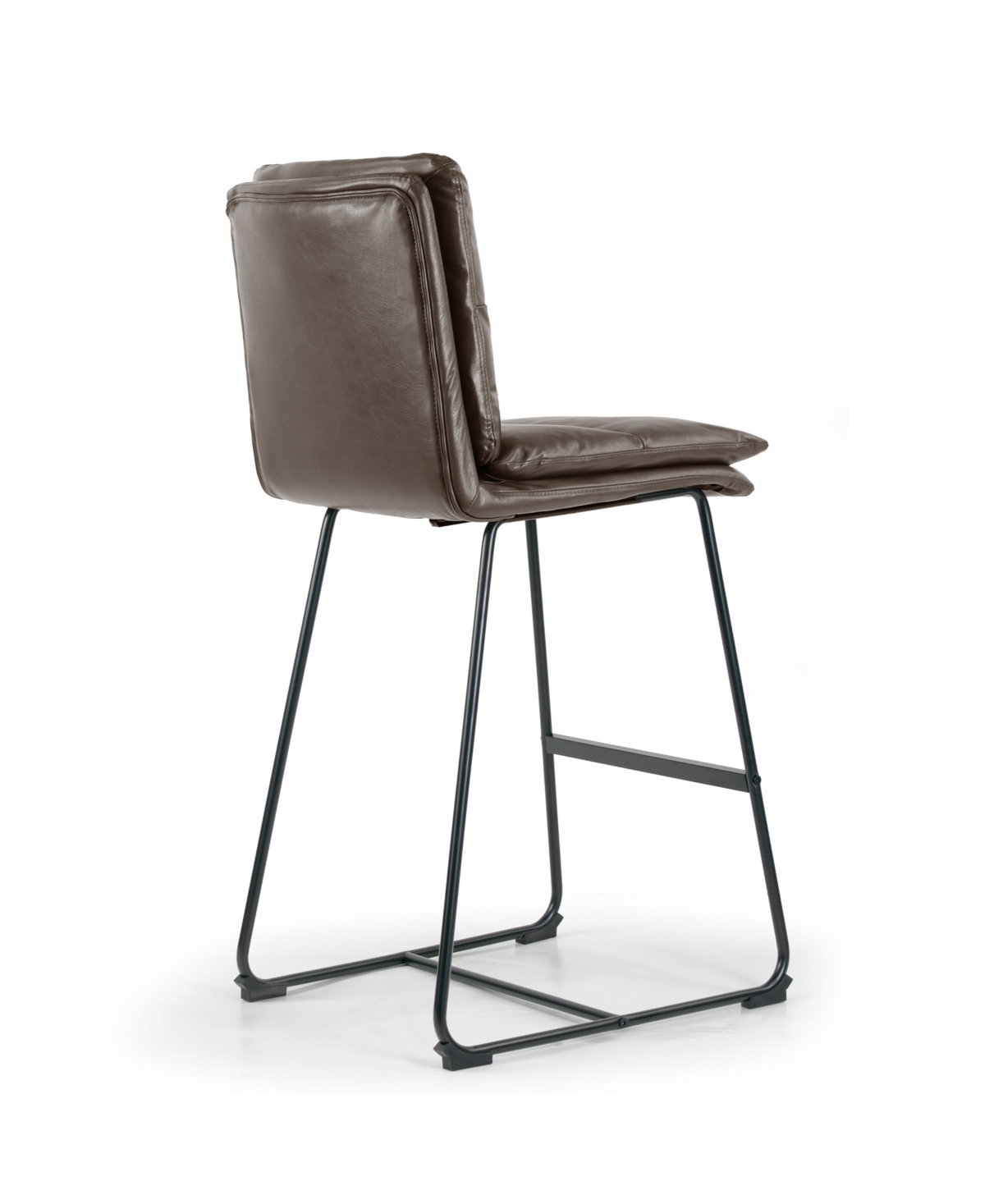 Glamour Home 30" Aulani Iron, Polyester Barstool, Set Of 2 In Dark Brown