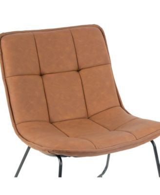 Aurele 26.5" Polyester Metal Armless Accent Chair