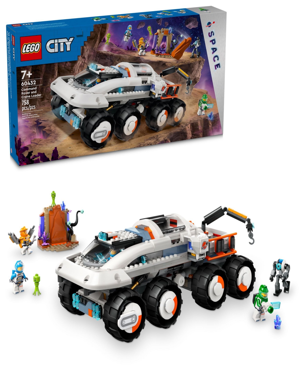 Shop Lego City Command Rover And Crane Loader Outer Space Toy 60432 In No Color