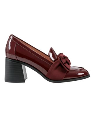 Women's Korrar Bow Detail Block Heel Loafers