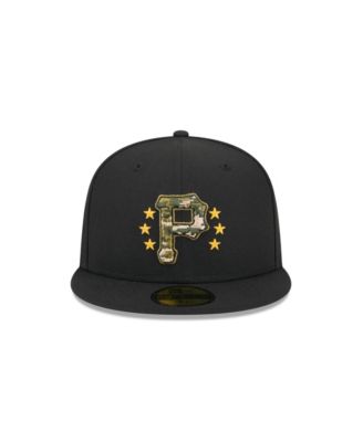 Men's Black Pittsburgh Pirates 2024 Armed Forces Day On-Field 59FIFTY Fitted Hat