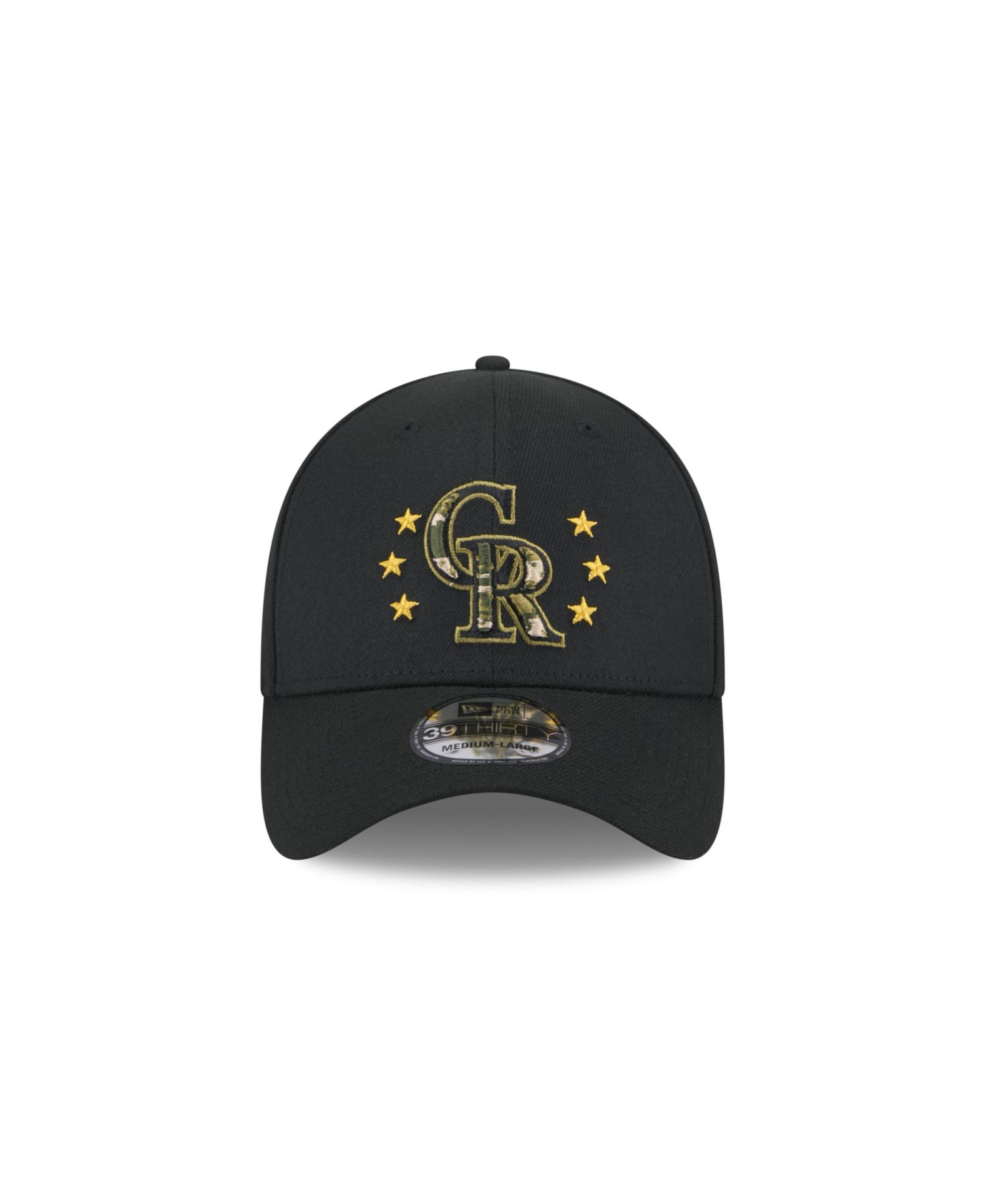 Men's Black Colorado Rockies 2024 Armed Forces Day 39THIRTY Flex Hat