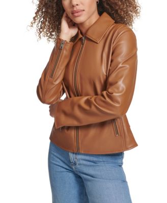 Levi s Women s Faux Leather Laydown Collar Jacket Macy s