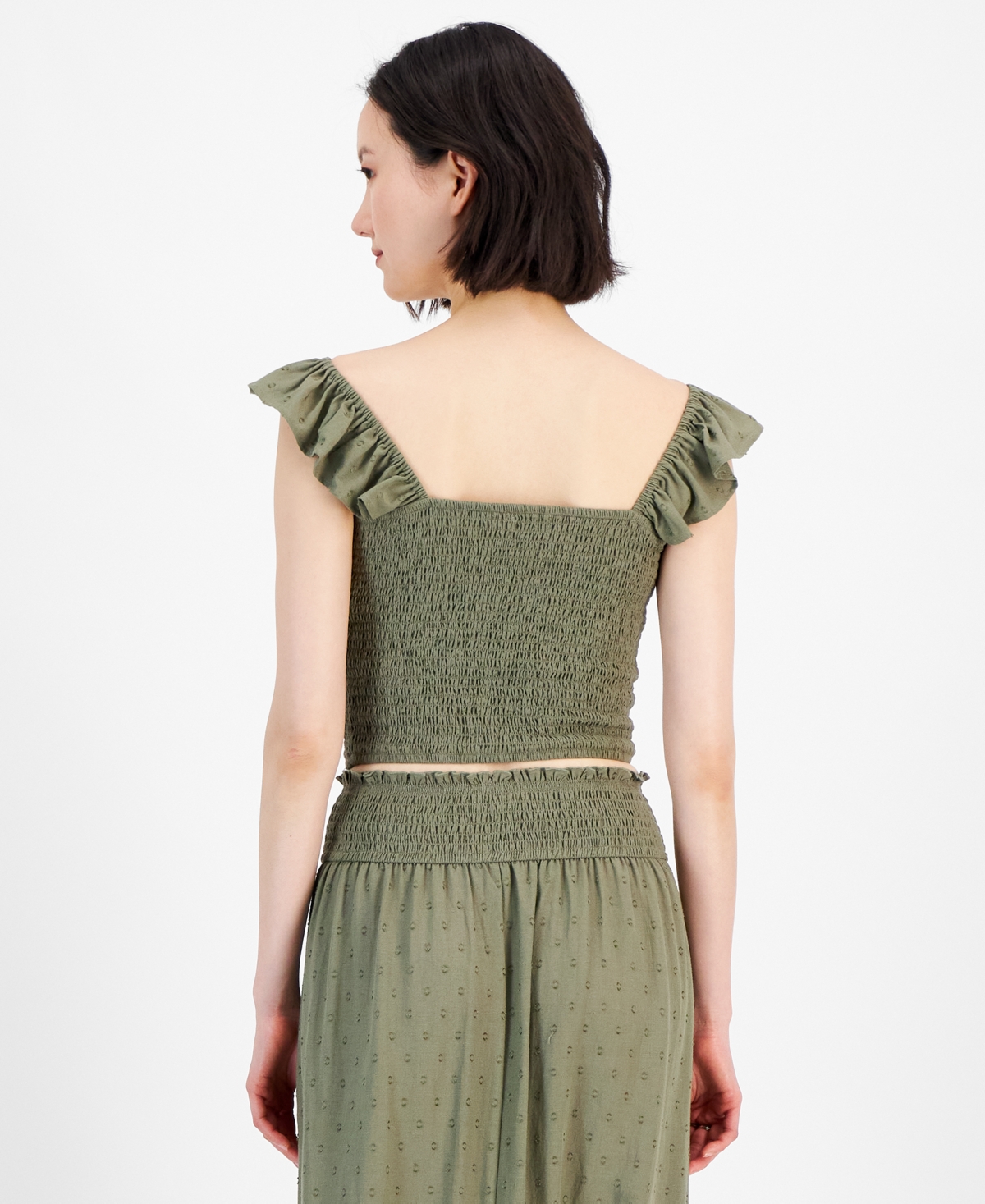 And Now This Women's Ruffle-Neck Smocked Tank Top, Created for Macy's