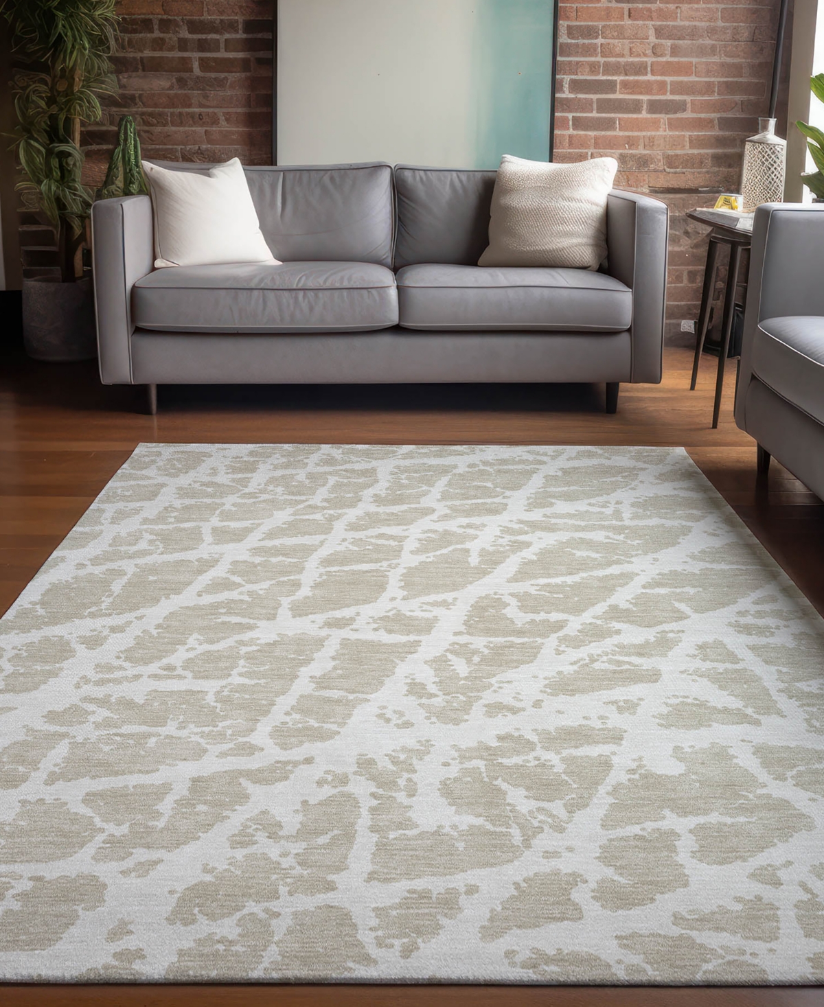 Addison Chantille Machine Washable Acn501 9'x12' Area Rug In Beige